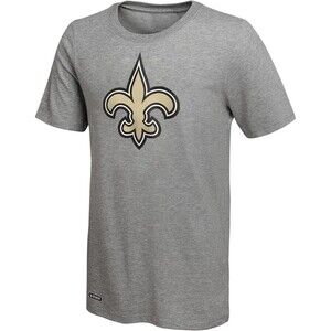 NFL Team Apparel NWOT New Orleans Saints Football Fan Heather Gray T--Shirt 2XL